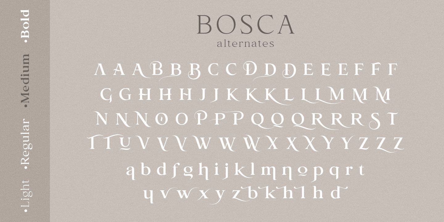 Beispiel einer Bosca-Schriftart #2